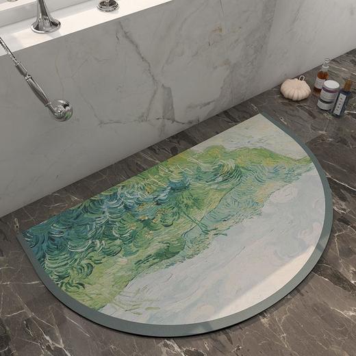 梵高油画卫生间脚垫防滑吸水地毯浴室脚垫厕所进门口硅藻泥软垫子 商品图6