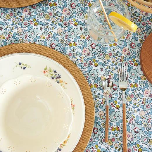 地中海田园碎花美式纯棉餐桌布 商品图3