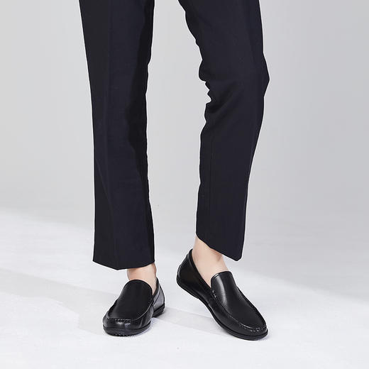 哈森男鞋2022春季一脚蹬乐福鞋男英伦商务休闲皮鞋MS23406 商品图4