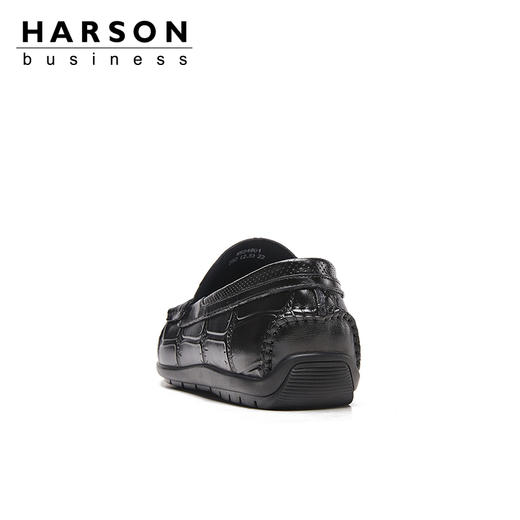 哈森男鞋春季一脚蹬乐福鞋男豆豆鞋商务休闲皮鞋MS24901 商品图3