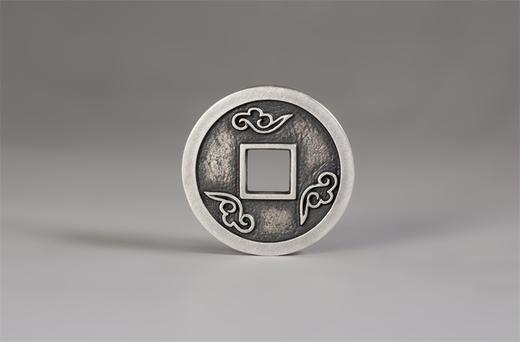 矩德泉坊 纯银手作 开元通宝背祥云 吉祥钱128 商品图1