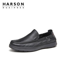 哈森男鞋春季商务休闲皮鞋男英伦风软皮通勤鞋子MS23402