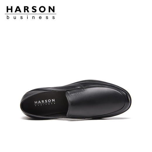 哈森男鞋春季套脚一脚蹬商务休闲皮鞋英伦正装鞋子MS26602 商品图2