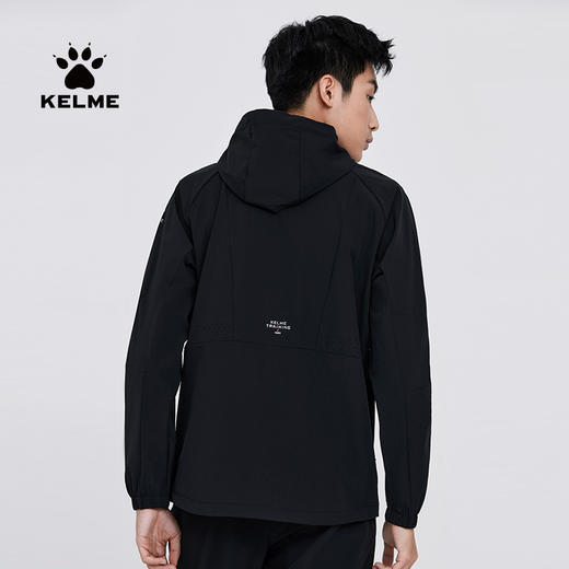 卡尔美连帽梭织外套男春季新款训练跑步透气弹力夹克衫 商品图3