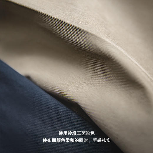 工装优选 美式复古直筒卡其休闲裤锥形松紧腰垂感西装薄长裤子男春 商品图2