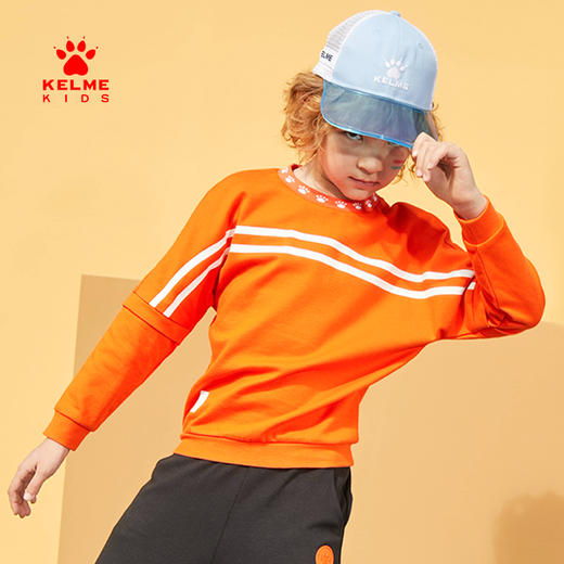 卡尔美 官方正品儿童卫衣男女春秋薄款新款套头休闲上衣 商品图0