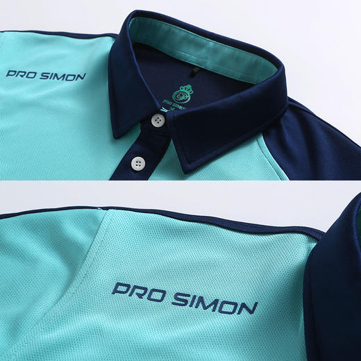 BLS-006A（PROSIMON高尔夫男款春夏短袖色块拼接翻领设计Polo衫 商品图2
