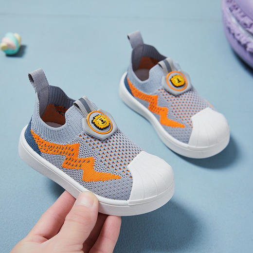 【防滑耐磨 舒适透气】辛巴之星童鞋春款儿童时尚板鞋男童软底运动鞋女童飞织贝壳头潮鞋 商品图8