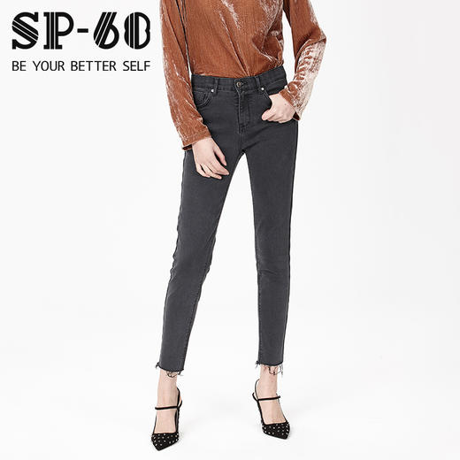 SP68灰色牛仔裤 加绒款K-NZ131 商品图1