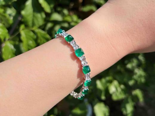 糖塔祖母绿钻石手链 5.12克拉祖母绿 商品图2