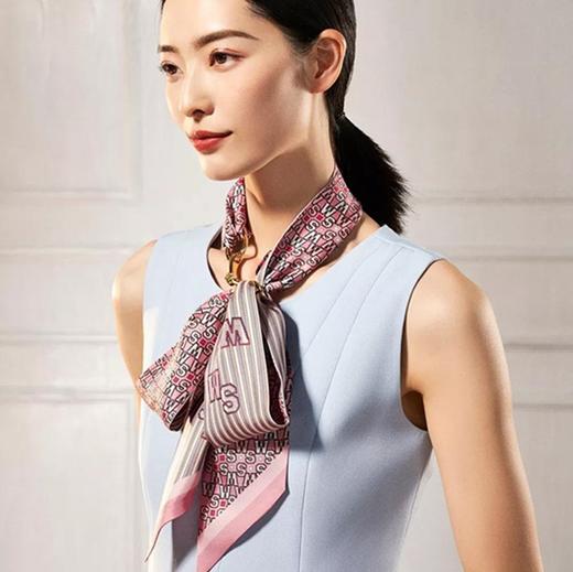 万事利-跳动的音符-小斜巾-8cm*186cm 100%桑蚕丝 商品图3