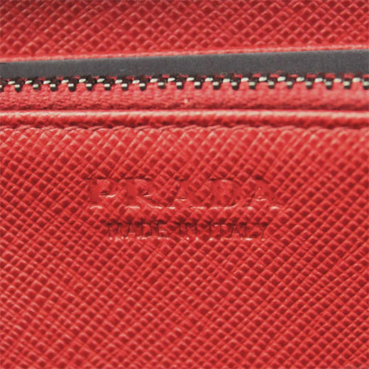 PRADA 普拉达 男士 Saffiano 十字纹皮革金属字母徽标拉链票夹钱包 黑色 2ML317 C5S F0D9A 商品图2