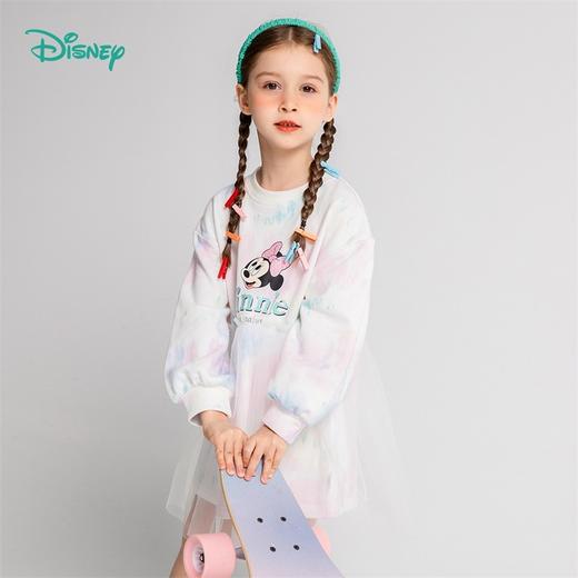 迪士尼童装女童连衣裙梦幻公主风米妮长袖连衣裙网纱裙摆甜美淑女春新品 商品图2