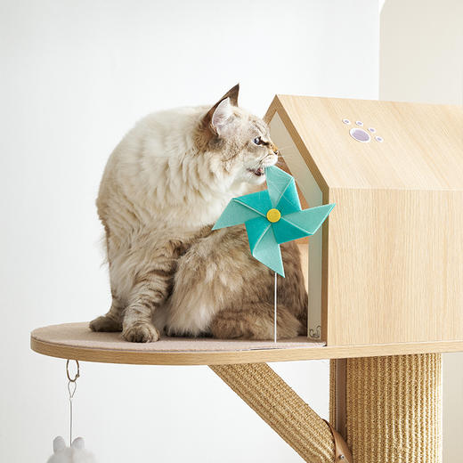 CatS猫家具 天空之城大城堡 拼色木制猫爬架 猫屋剑麻猫抓柱包邮 商品图4