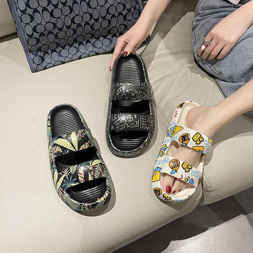 厚底拖鞋女夏外穿2022新款潮流网红可爱防滑情侣沙滩外出凉拖鞋男 商品图4