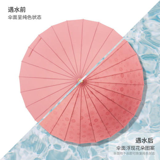 24骨遇水开花 高颜值韩版简约长柄大雨伞晴雨两用 商品图2