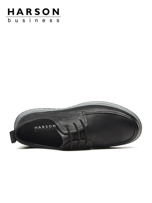 哈森男鞋春季新款休闲皮鞋男英伦商务休闲鞋真皮软底鞋子MS24010 商品图3