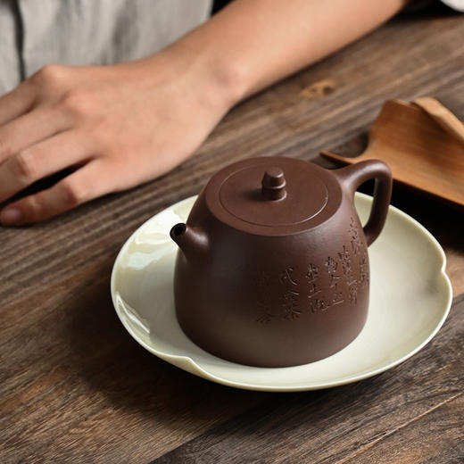 梵匠丨汉铎·玉成窑 原矿紫泥 宜兴紫砂壶 270cc 礼盒配手提袋配证书      商品图3