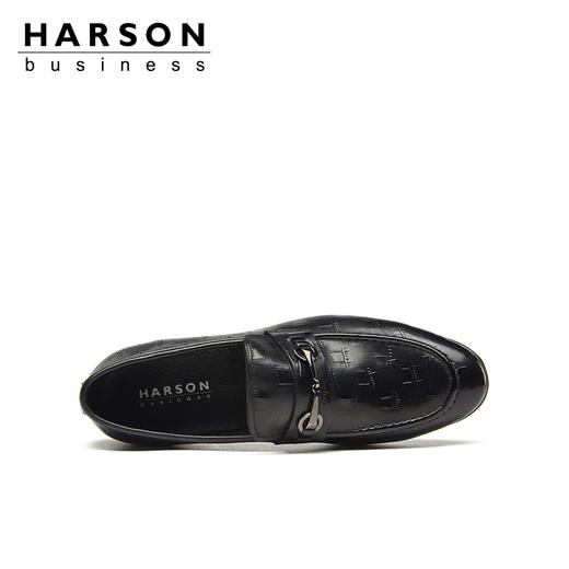 哈森男鞋春季商务正装男士皮鞋英伦一脚蹬休闲皮鞋MS28108 商品图3
