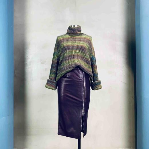 “彩虹”颈袖添香品牌2024秋冬针织毛衣新款圆领女修身显瘦打底衫女长袖彩虹羊绒衫J93E4061 商品图10