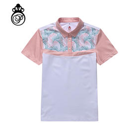 BLS-303A（PROSIMON高尔夫女款春夏短袖印花拼接翻领Polo衫