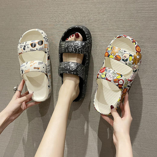 厚底拖鞋女夏外穿2022新款潮流网红可爱防滑情侣沙滩外出凉拖鞋男 商品图5
