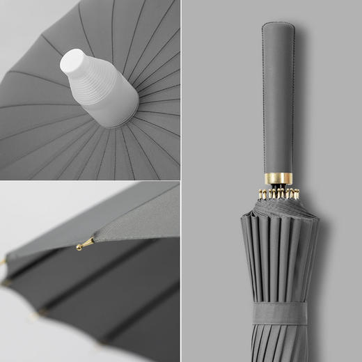 防水套自动加厚长柄雨伞男女学生简约ins森系晴雨两用大号双人伞 商品图7