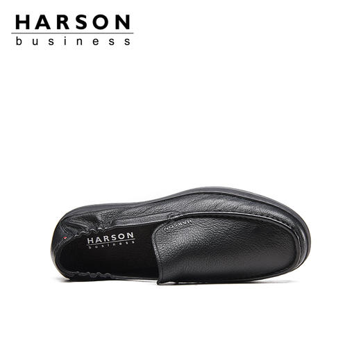 哈森男鞋春季商务休闲皮鞋男英伦风软皮通勤鞋子MS23402 商品图1
