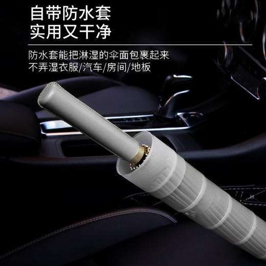 防水套自动加厚长柄雨伞男女学生简约ins森系晴雨两用大号双人伞 商品图2