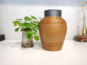 新款竹丝扣瓷茶叶罐