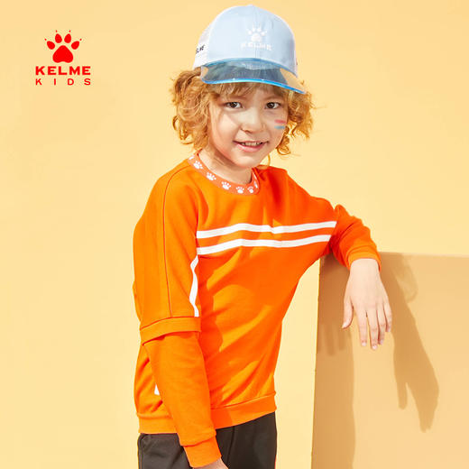 卡尔美 官方正品儿童卫衣男女春秋薄款新款套头休闲上衣 商品图2