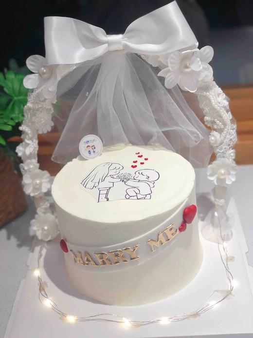 求婚情侣奶油蛋糕 下单前请仔细阅读商品详情 商品图1