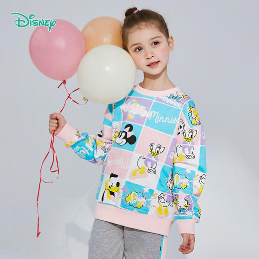 迪士尼童装女童套装迪士尼宝宝系列潮酷风卫衣套装长袖卫衣+裤子2件套春新品 商品图0