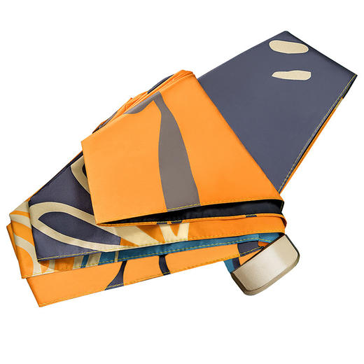 【夏日抽象艺术 轻巧便捷 防晒更有效】五折口袋晴雨伞超轻黑胶折叠遮阳防晒伞学生儿童创意广告礼品雨伞 商品图3