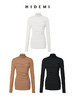 HIDEMI 中高领弹力打底上衣 黑色/焦糖色/白色 商品缩略图0