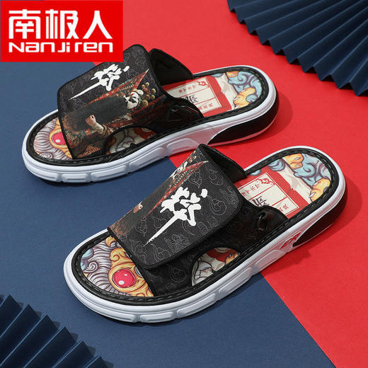 国潮拖鞋男ins潮流百搭沙滩一字拖休闲两用凉拖鞋 商品图2