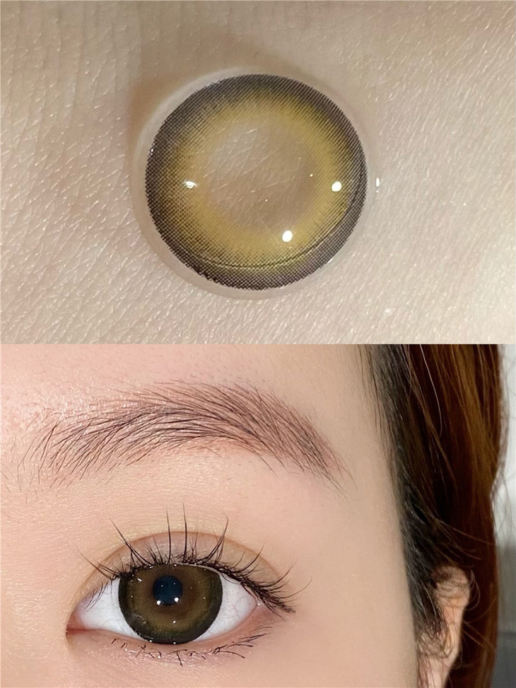 DIVABISOU年抛隐形眼镜 里美绿棕14.5mm 一副/2片-VVCON美瞳网23