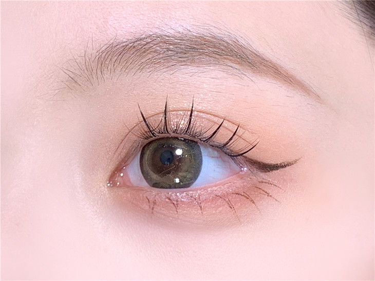 DIVABISOU年抛隐形眼镜 里美绿棕14.5mm 一副/2片-VVCON美瞳网19