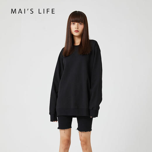 2022春款麻衣森活情侣款圆领款带帽款卫衣 商品图1