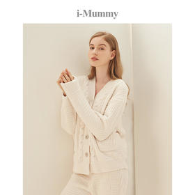 i-Mummy针织保暖防静电 半边绒哺乳服家居服套装（2件套）