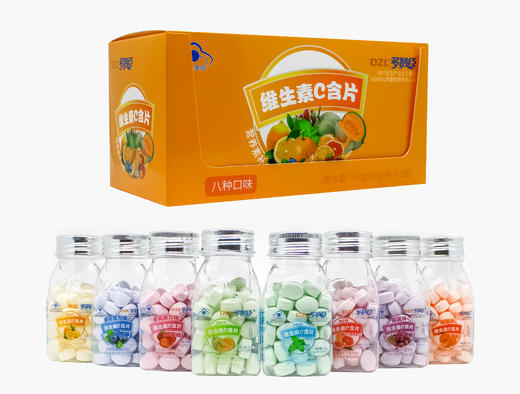 蓝帽（多赞臣）维生素C含片（柠檬味）0.8g/片x50片/瓶 有效期202803 商品图0