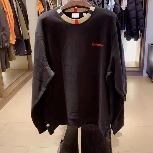 Burberry巴宝莉 红色男款经典刺绣logo套头卫衣 走秀款 商品图2