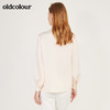 oldcolour春季系带领子休闲OL气质通勤长袖套头衬衫女N12013279 商品缩略图2