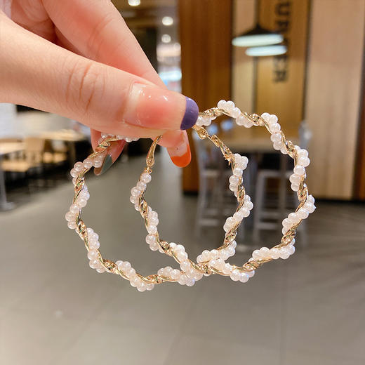 ins复古夸张耳饰女韩国925银耳钉女气质流苏耳环时尚夸张个性欧美 商品图3