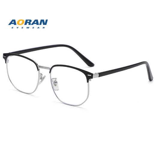 网红同款眉毛商务眼镜框男女可配近视度数复古半框防蓝光平光眼镜 商品图4