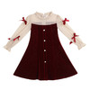 甜美洋气女童公主连衣裙，金丝绒长袖拼接蕾丝蝴蝶结儿童公主裙XWN-2520 商品缩略图4