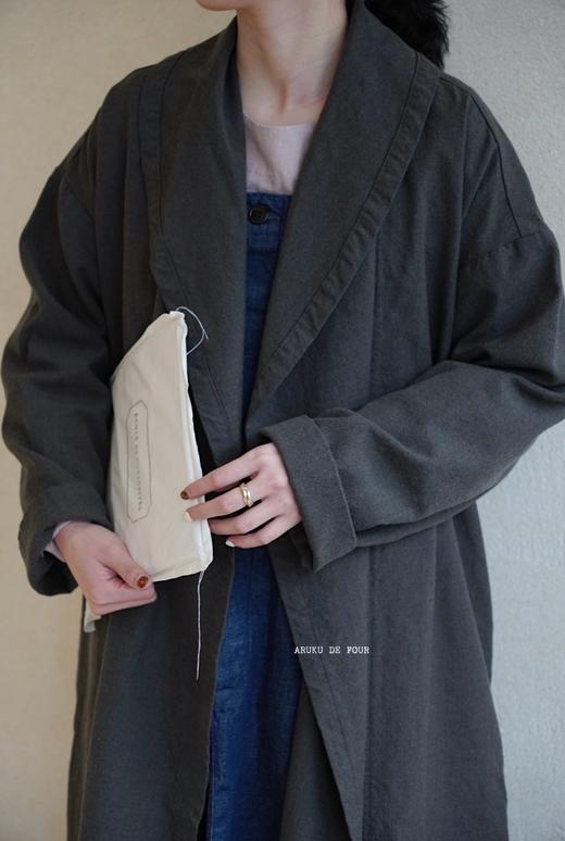 （4折）ORDINARY FITS 灰/黑长外套 商品图3