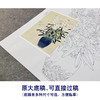 【无步骤】李长白工笔花鸟画白描底稿《瓶花》斗方小品册页-LB14 商品缩略图1