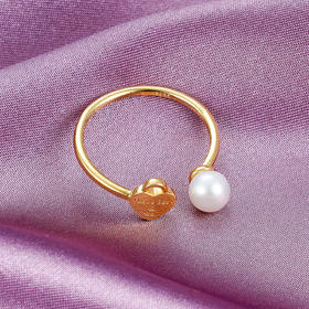 子佩集S925银珍珠戒指【XXJZ036】金色2202