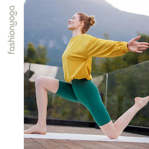 凡圣瑜伽卫衣女新款运动休闲百搭纯色简约气质宽松套头上衣F12804 商品图7